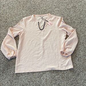 New Juicy Couture Light Pink Blouse with Chain Detail